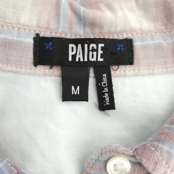 Paige Shirt Plaid Long Sleeve Button Up Collared Lined Top - Picture 4 of 7